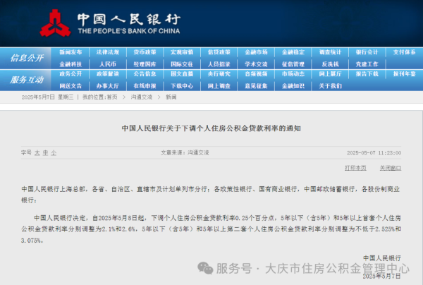 排名第一的配资公司 刚刚通知！大庆明起下调个人住房公积金贷款利率！