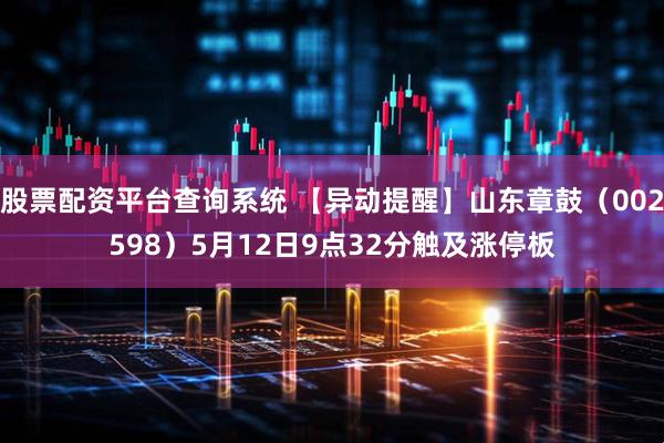 股票配资平台查询系统 【异动提醒】山东章鼓（002598）5月12日9点32分触及涨停板