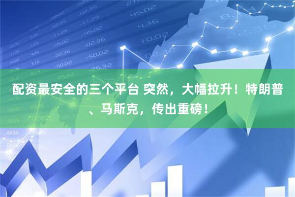 配资最安全的三个平台 突然，大幅拉升！特朗普、马斯克，传出重磅！